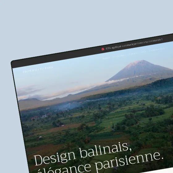 From Bali to Paris website